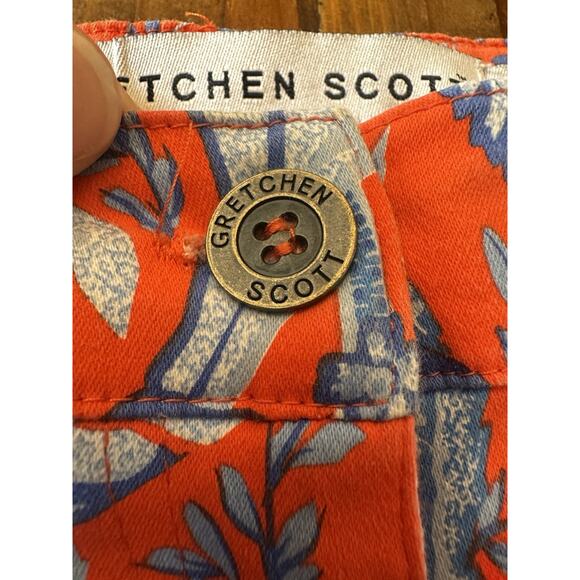 Gretchen Scott Size XS Gripeless Pants Jeans Floral Straight Leg Preppy Resort - Picture 6 of 13